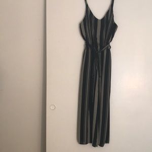 Striped midi jumpsuit